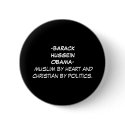 -BARACK HUSSEIN OBAMA- muslim by heart and chri... buttons