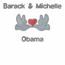 Barack & Michelle "Lovebirds" embroidered shirts