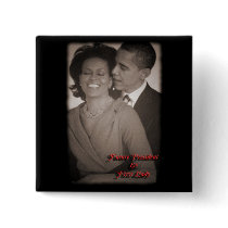 BARACK & MICHELLE OBAMA BUTTON