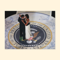Barack & Michelle Obama dancing at Inaugural Ball postcards