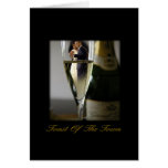 BARACK & MICHELLE OBAMA:  TOAST OF THE TOWN GREETING CARD