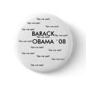 BARACK OBAMA `08 Button by Purposemania BARACK OBAMA `08 Button