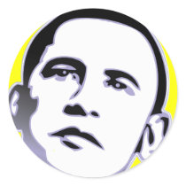 Barack Obama '08 Round Stickers
