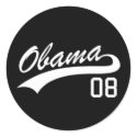 Barack Obama 2008 Jersey Sticker by strk3 Barack Obama 2008 Jersey Sticker