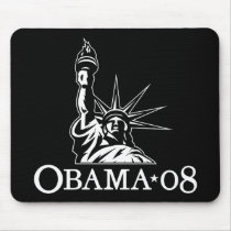 Barack Obama 2008 Statue of Liberty Mousepad