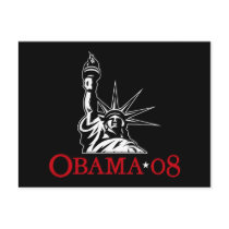 Barack Obama 2008 Statue of Liberty Postcard by strk3 Barack Obama 2008 Statue of Liberty Postcard
