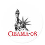 Barack Obama 2008 Statue of Liberty Sticker