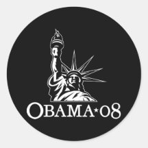 Barack Obama 2008 Statue of Liberty Sticker