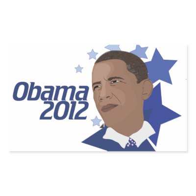 Barack Obama 2012 Stickers by Hipster_Farms