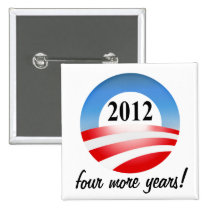 Barack Obama 2012 Victory four more years buttons
