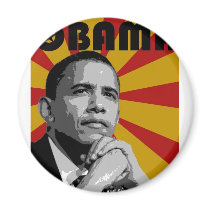 Barack Obama 2 magnets by HotTopicsTshirts Barack Obama 2 magnets