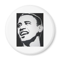 Barack Obama 3 magnets by HotTopicsTshirts Barack Obama 3 magnets