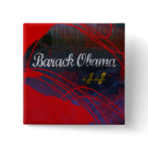 BARACK OBAMA 44 GRUNGE RED buttons by OWL1998 BARACK OBAMA 44 GRUNGE RED buttons