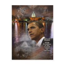 Barack Obama 44th President of the United States Postcard