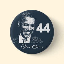 Barack Obama 44th President with signature buttons