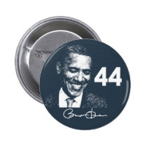 Barack Obama 44th President with signature buttons