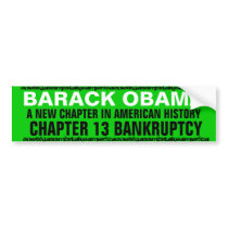 BARACK OBAMA A NEW CHAPTER IN AMERICAN HISTORY BUMPER STICKERS