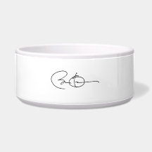 BARACK OBAMA AUTOGRAPH -.png Dog Water Bowl