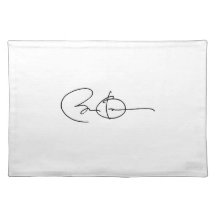 BARACK OBAMA AUTOGRAPH -.png Place Mats