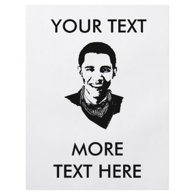 Barack Obama Bandana Custom Flyer by obamashirts