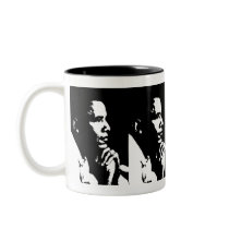 Barack Obama Black & White Profile Cup mugs by JuJuGarden Barack Obama Black & White Profile Cup mugs