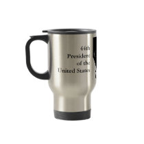 Barack Obama Black & White Profile Travel mugs by JuJuGarden Barack Obama Black & White Profile Travel mugs
