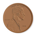Barack Obama Bronze Penny Circular Magnet by Sonny399 Barack Obama Bronze Penny Circular Magnet