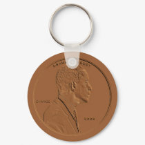 Barack Obama Bronze Penny Key Chain keychains