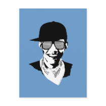 Barack Obama Cap Bandana Glasses postcards by ElectionGear Barack Obama Cap Bandana Glasses postcards