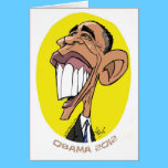 Barack Obama Cartoon Caricature Greeting Card cards