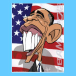 Barack Obama Cartoon Caricature Postcard postcards