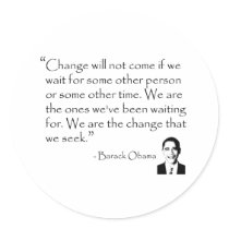 Barack Obama - CHANGE merchandise stickers