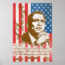 Barack Obama - Change (peeling paint fx) Poster