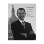 Barack Obama Change Postcard
