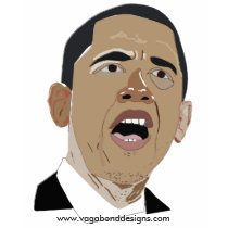 Barack Obama Close Up, www.vagabonddesigns.com t-shirts