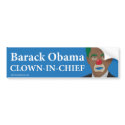 Barack Obama Clown bumper stickers