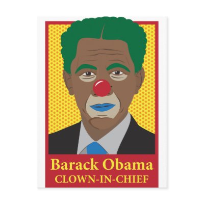 Barack Obama Clown Post Cards by AmericanElephant