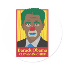 Barack Obama Clown stickers by AmericanElephant Barack Obama Clown stickers