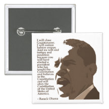 Barack Obama Constitution Quote Square Button