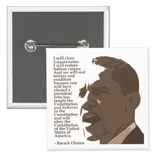 Barack Obama Constitution Quote Square Button