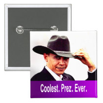 Barack Obama - Coolest. President. Ever. buttons