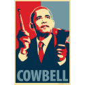 Barack Obama - Cowbell: OHP Poster print