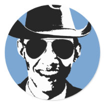 Barack Obama cowboy gear stickers