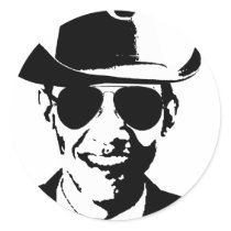 Barack Obama cowboy gear stickers