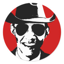 Barack Obama cowboy gear stickers