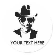 Barack Obama cowboy gear stickers