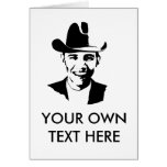 Barack Obama cowboy hat Greeting Card