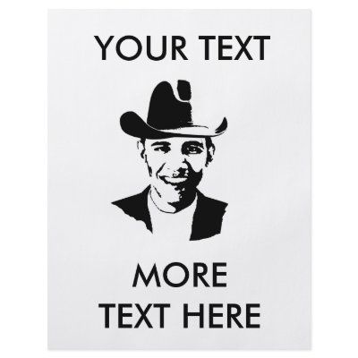 Barack Obama cowboy hat Custom Flyer by obamashirts