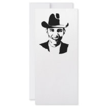 Barack Obama cowboy hat rack cards by obamashirts Barack Obama cowboy hat rack cards