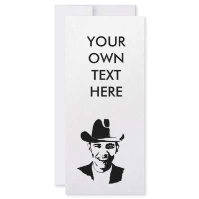 Barack Obama cowboy hat Rack Card Template by obamashirts
